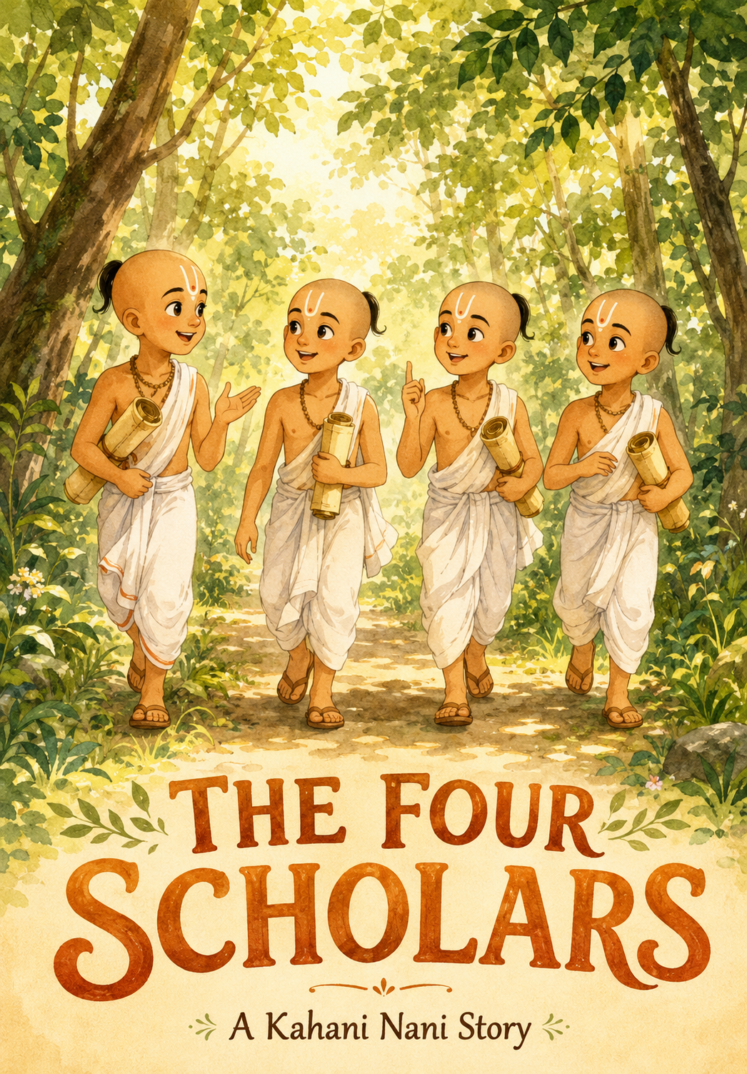 The Four Scholars | Kahani Nani children's story about wisdom, critical thinking and using knowledge wisely